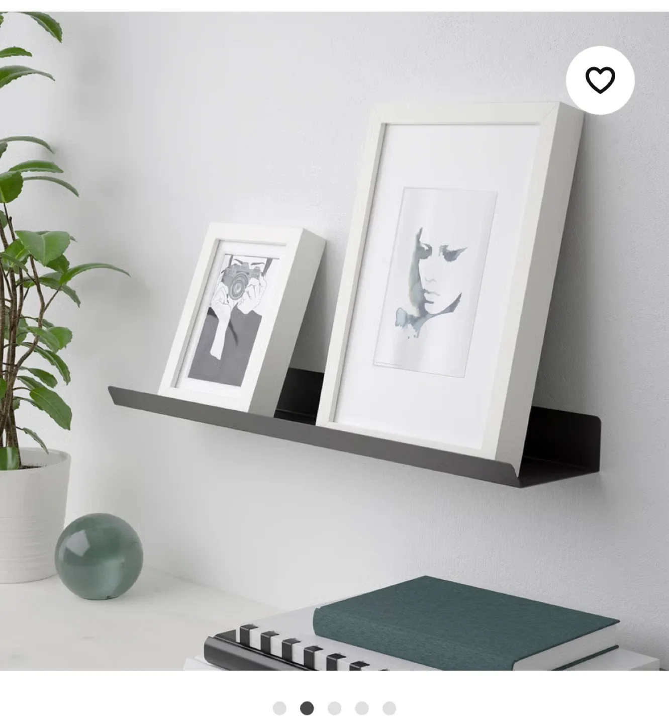 Display shelf, dark gray, 60 cm (23 5/8 ") image indicator(4)