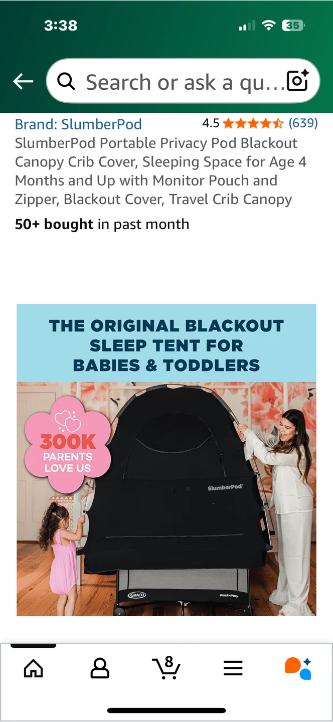 SlumberPod Portable Privacy Pod Blackout Canopy Crib Cover - photo 3