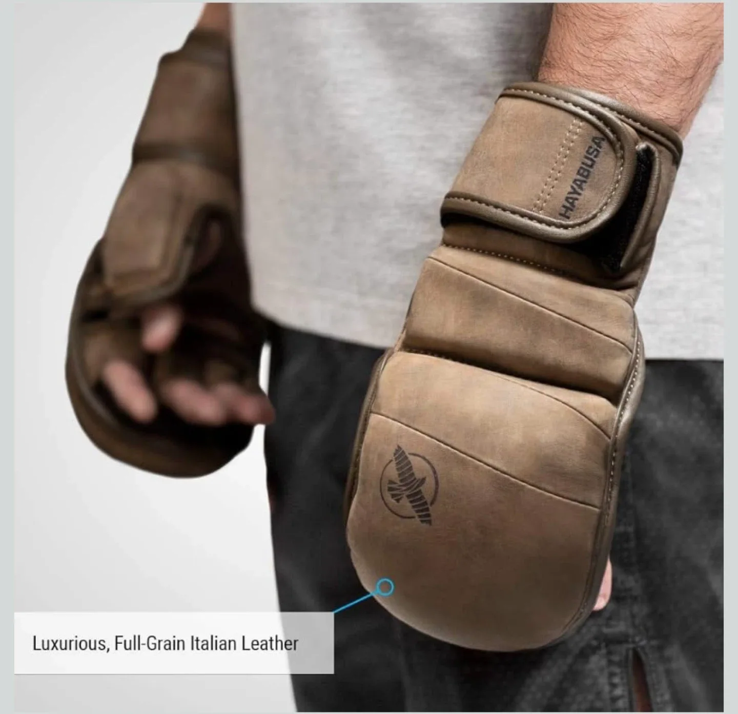 New Hayabusa T3 LX Leather 7oz MMA Sparring Training Gloves image indicator(2)