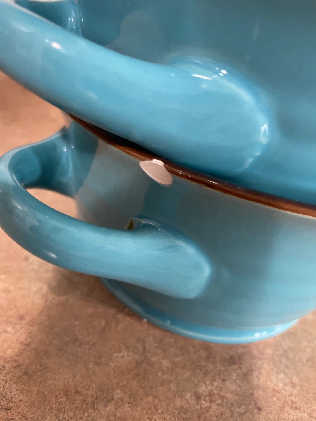 Set of 4 Blue Soup Bowls - photo 3