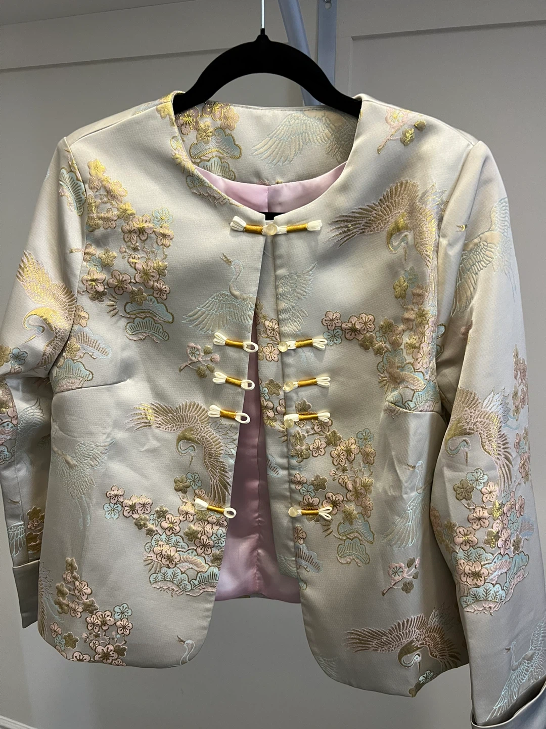 Floral Embroidered Asian Style Jacket