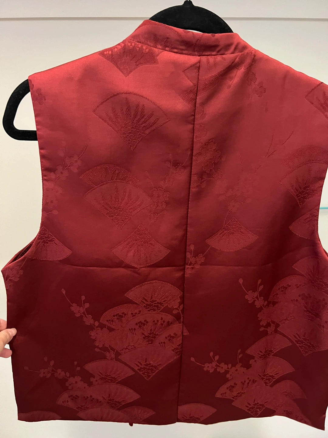 Burgundy Asian Style Vest - Size XL - photo 5