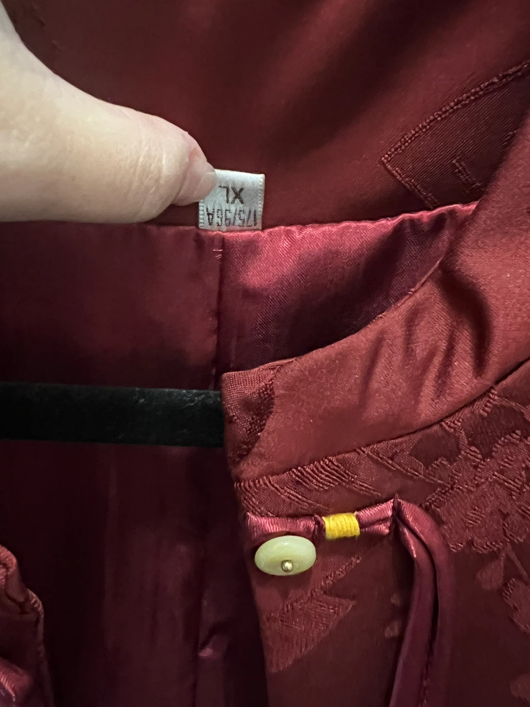Burgundy Asian Style Vest - Size XL - photo 4