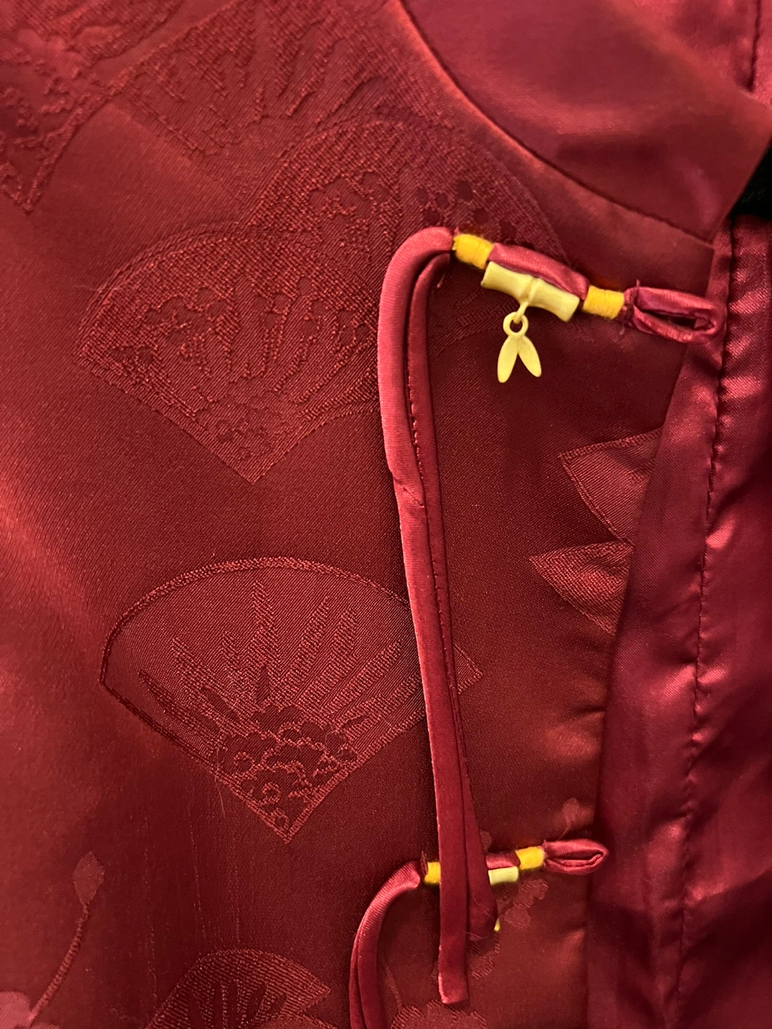 Burgundy Asian Style Vest - Size XL - photo 2