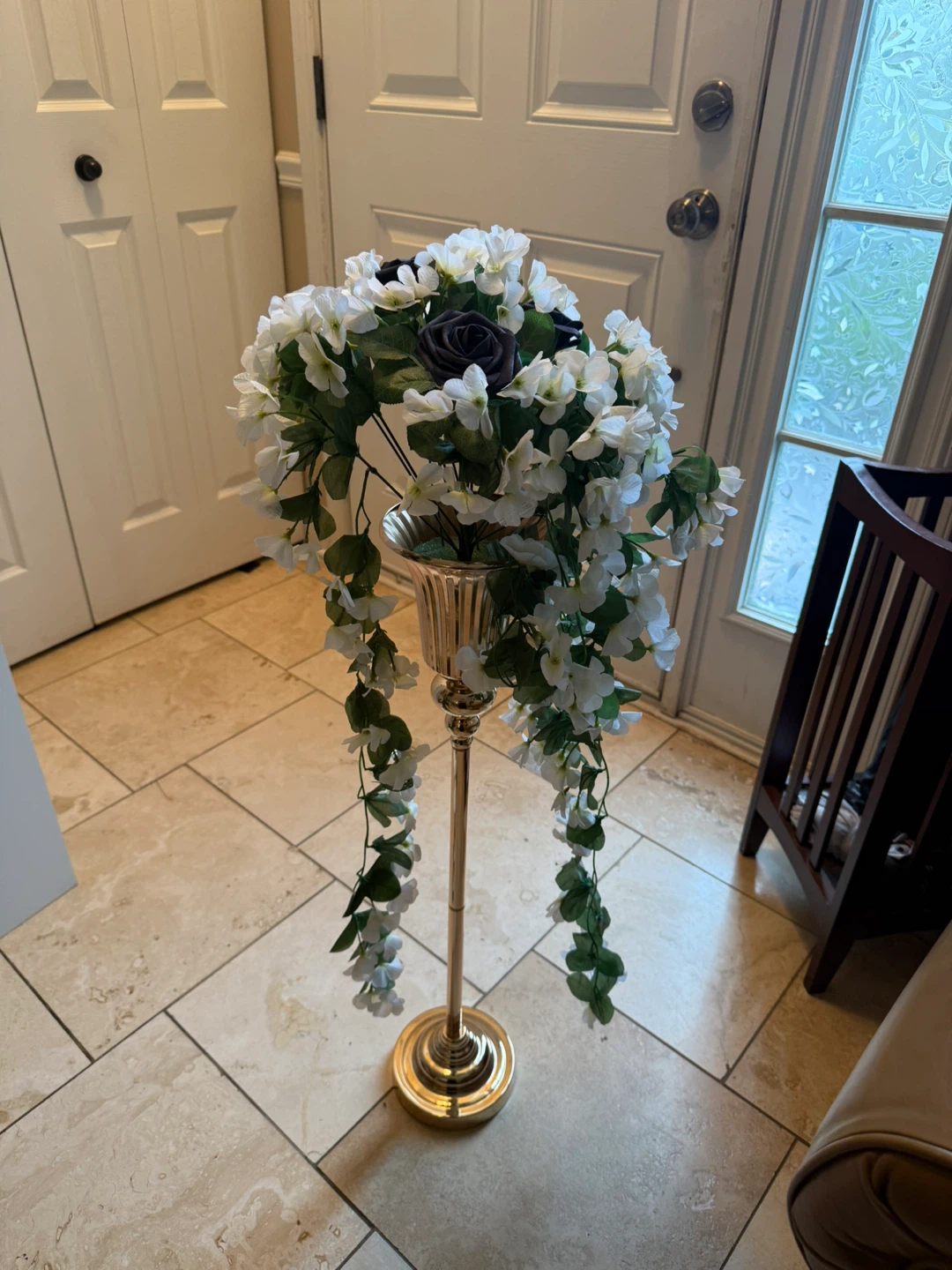 Gold Metal Flower Stand Centerpieces (10)