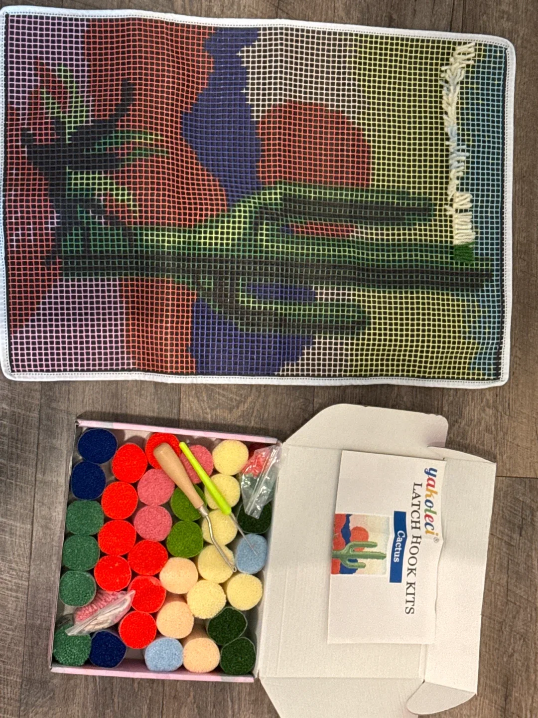 Yakoleci Latch Hook Kit - Cactus Design