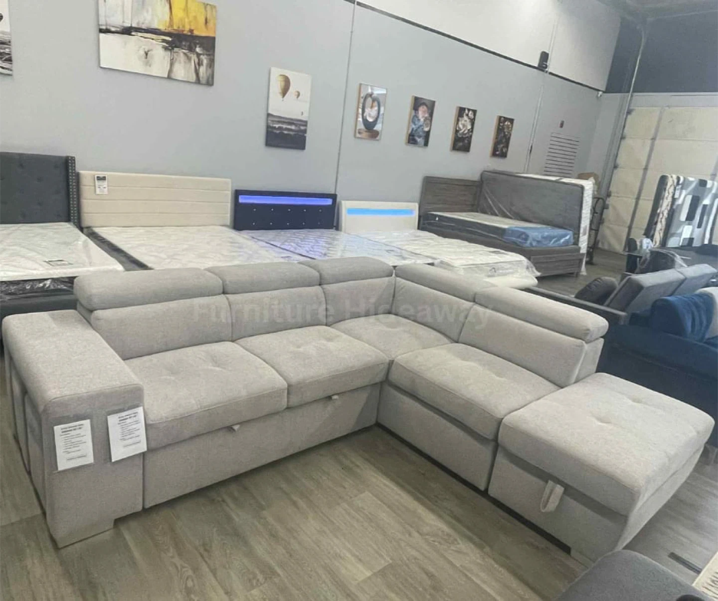 Affordable Sleeper Sofa with Stools and Ottoman 🛋️ - photo 2