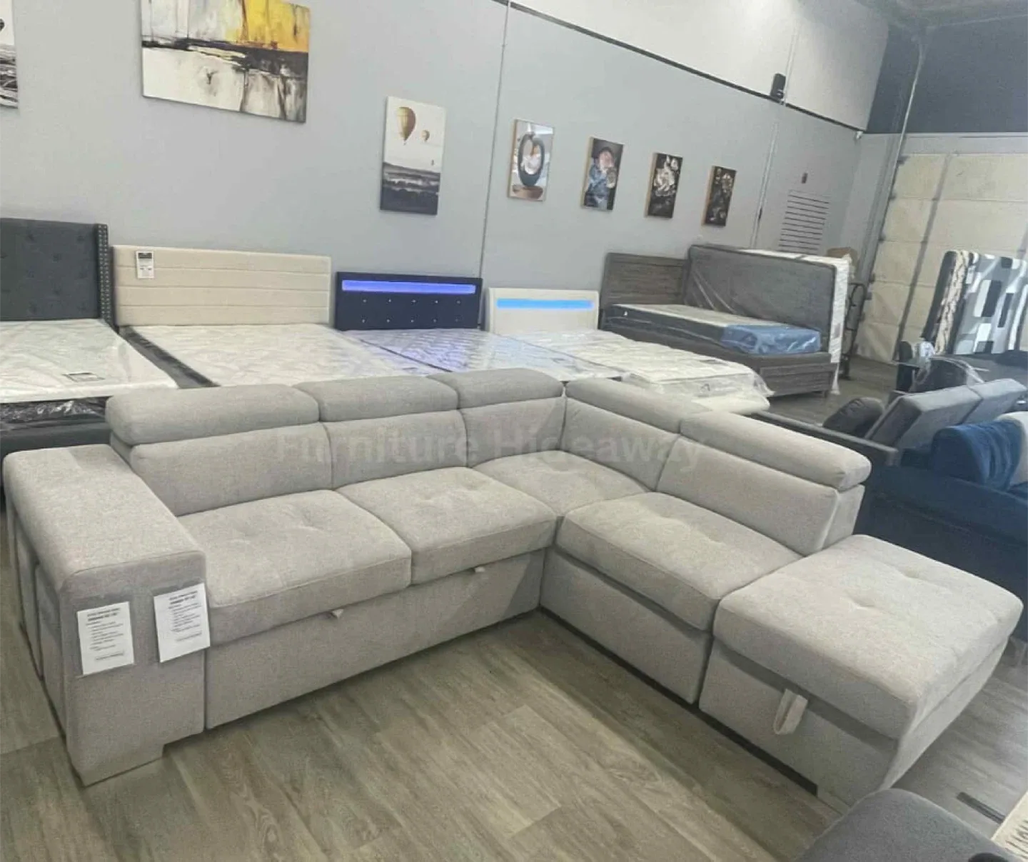 Affordable Sleeper Sofa with Stools and Ottoman 🛋️ image indicator(2)