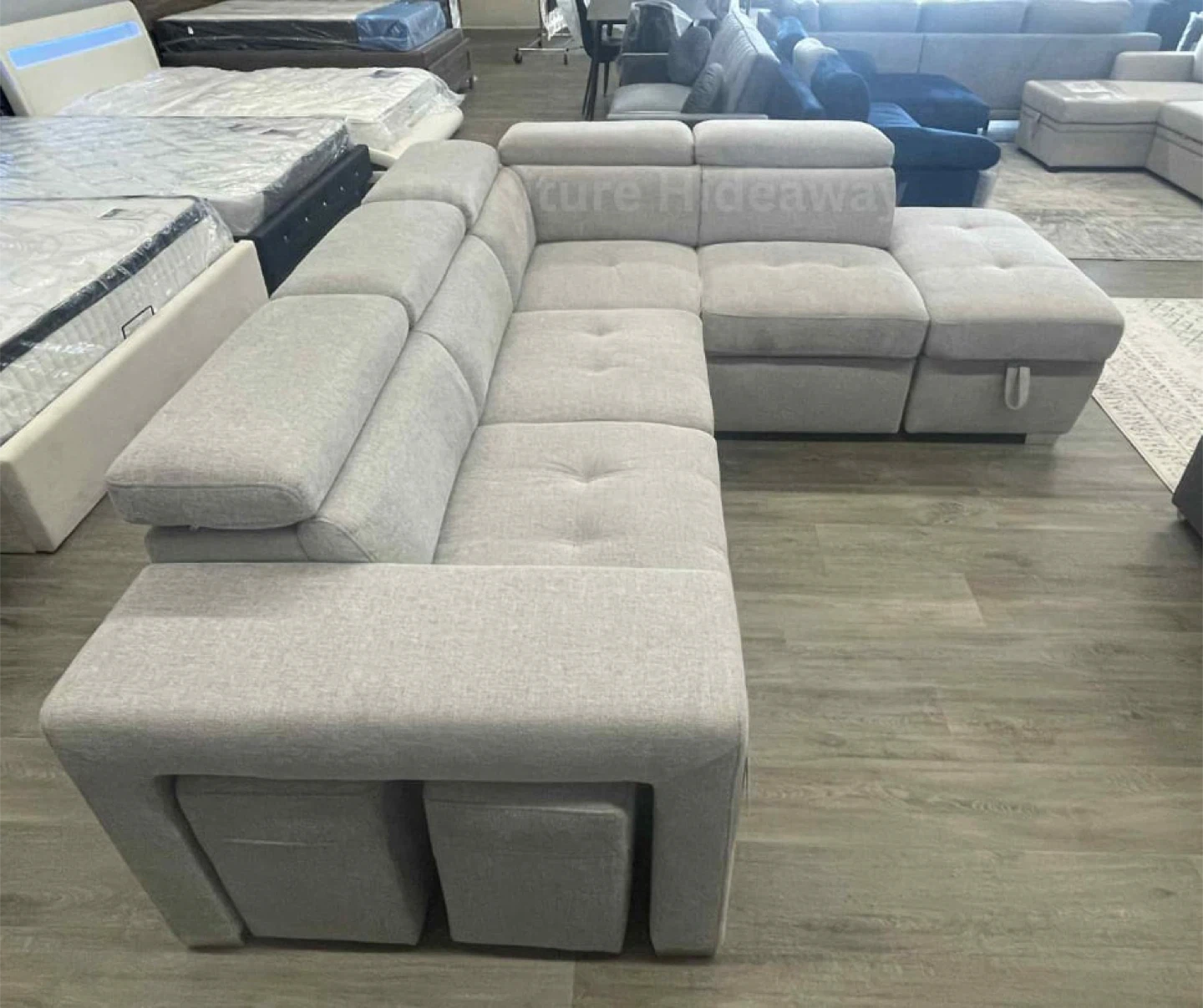 Affordable Sleeper Sofa with Stools and Ottoman 🛋️ - photo 4