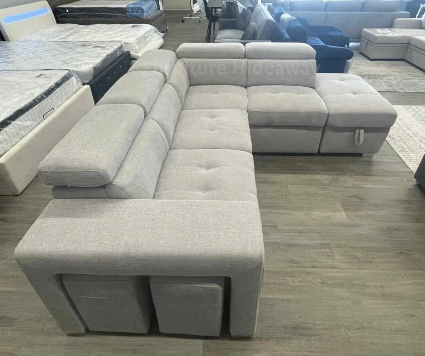 Affordable Sleeper Sofa with Stools and Ottoman 🛋️ image indicator(4)