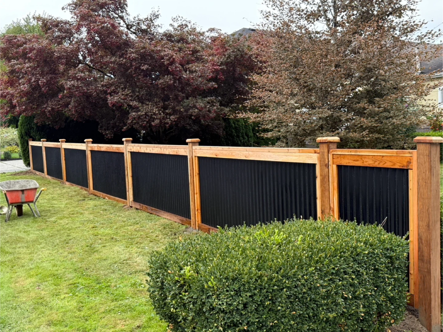 Corrugated fence installation