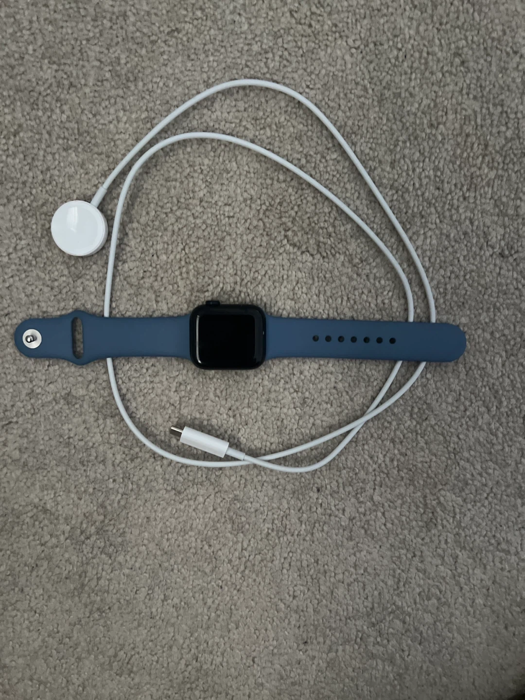 Apple Watch with Blue Band