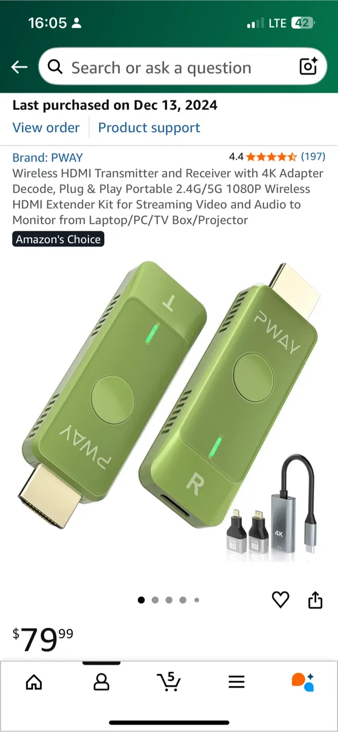 PWAY Wireless HDMI Extender Kit - New image indicator(2)