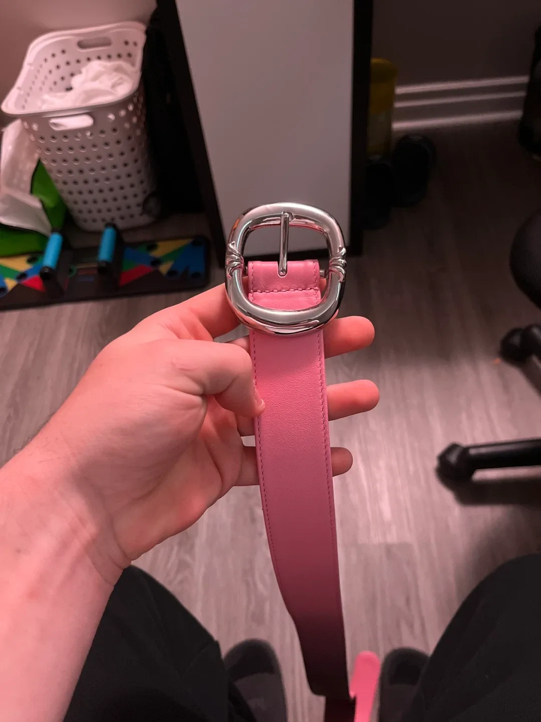 Chrome Hearts Pink Leather Belt image indicator(2)