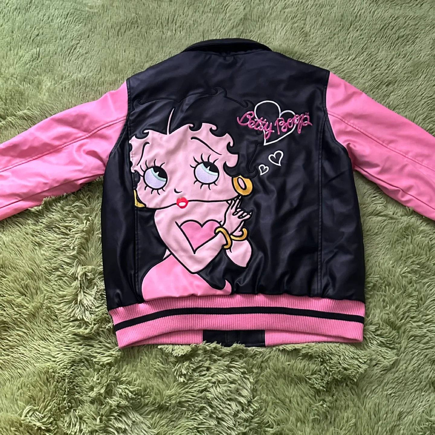 Betty Boop Varsity Jacket Pink/Black image indicator(2)
