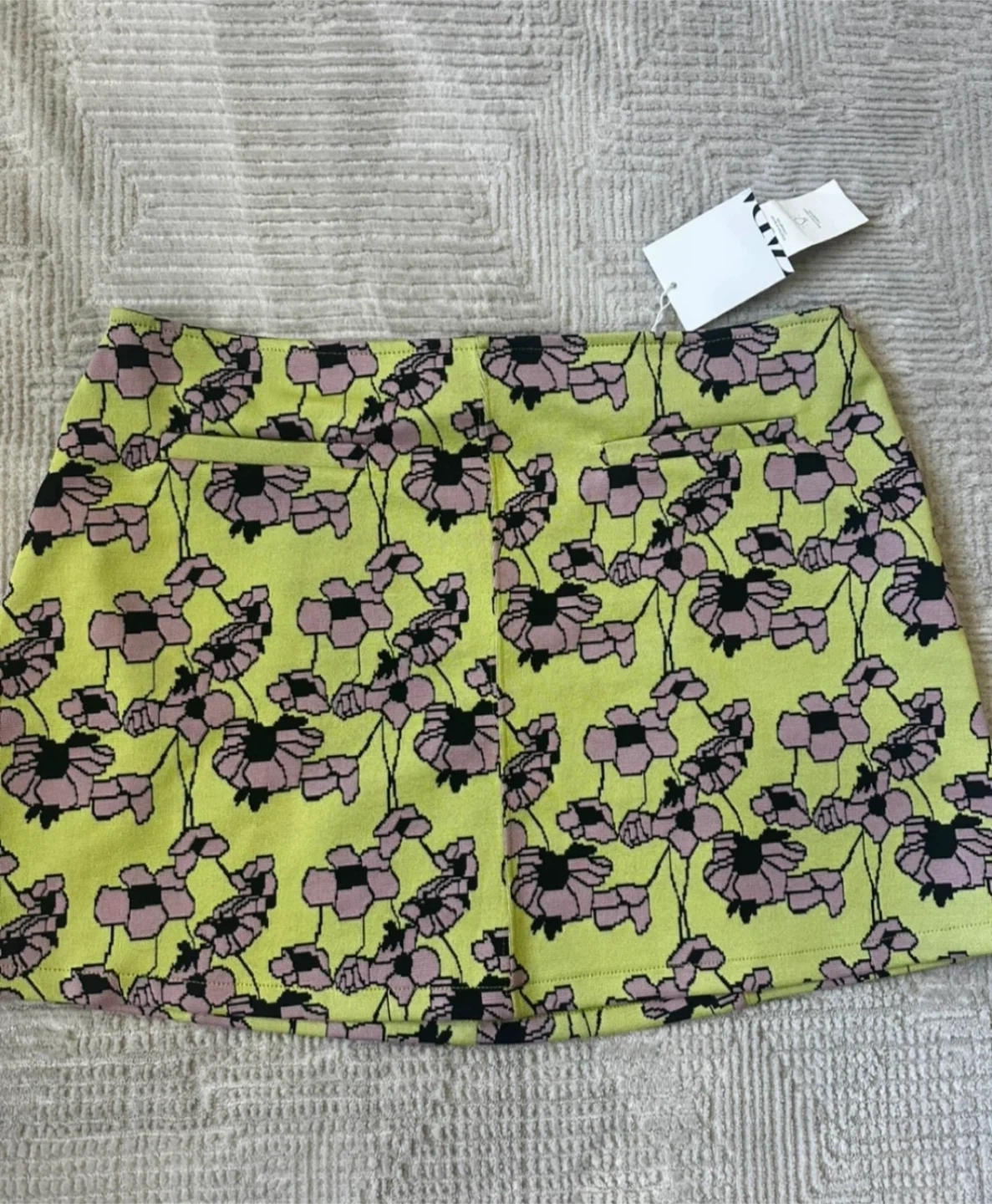 New Zara Floral Print Mini Skirt