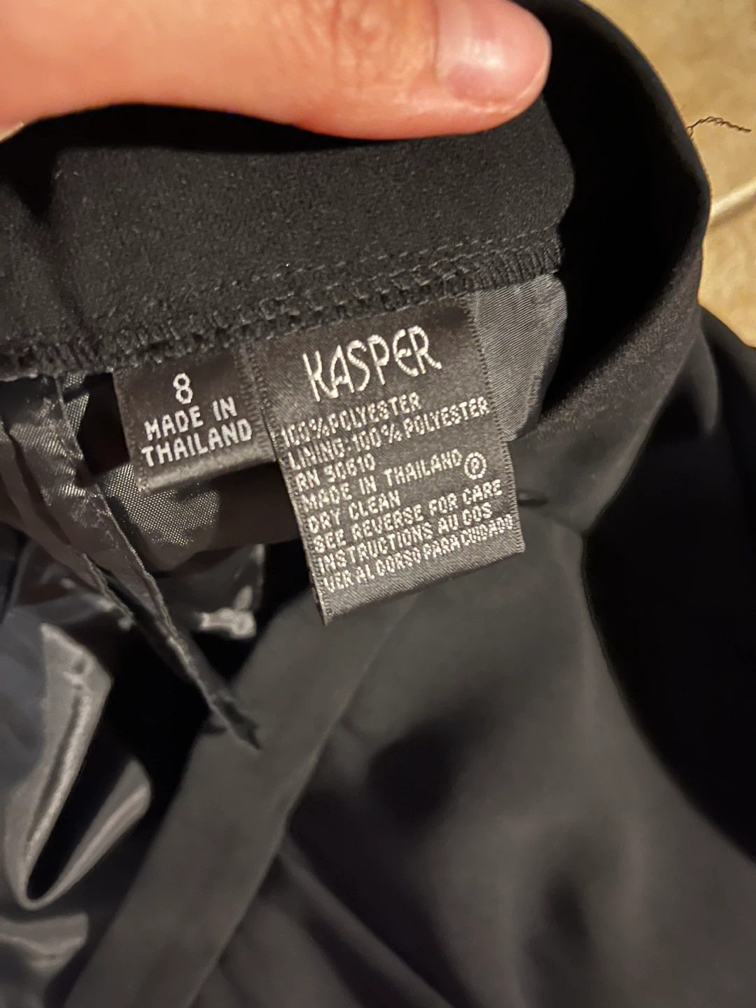 Kasper Black Dress Pants - Size 8 - photo 2