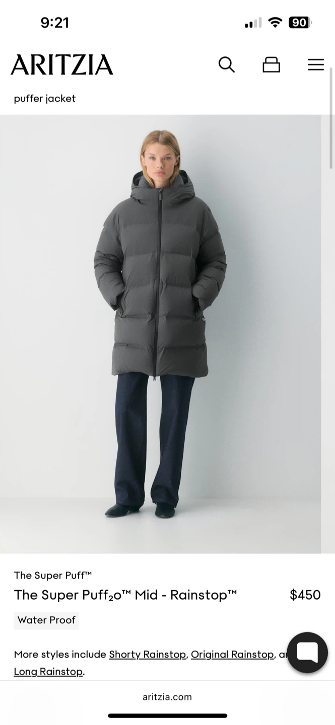 Brand New Aritzia The Super Puff2O Mid - Rainstop™ Size M - photo 3