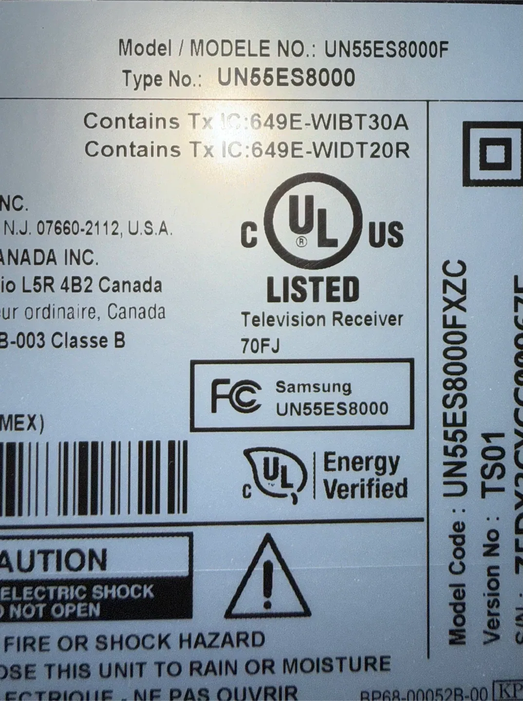 Samsung UN55ES8000F 55" Smart TV image indicator(6)