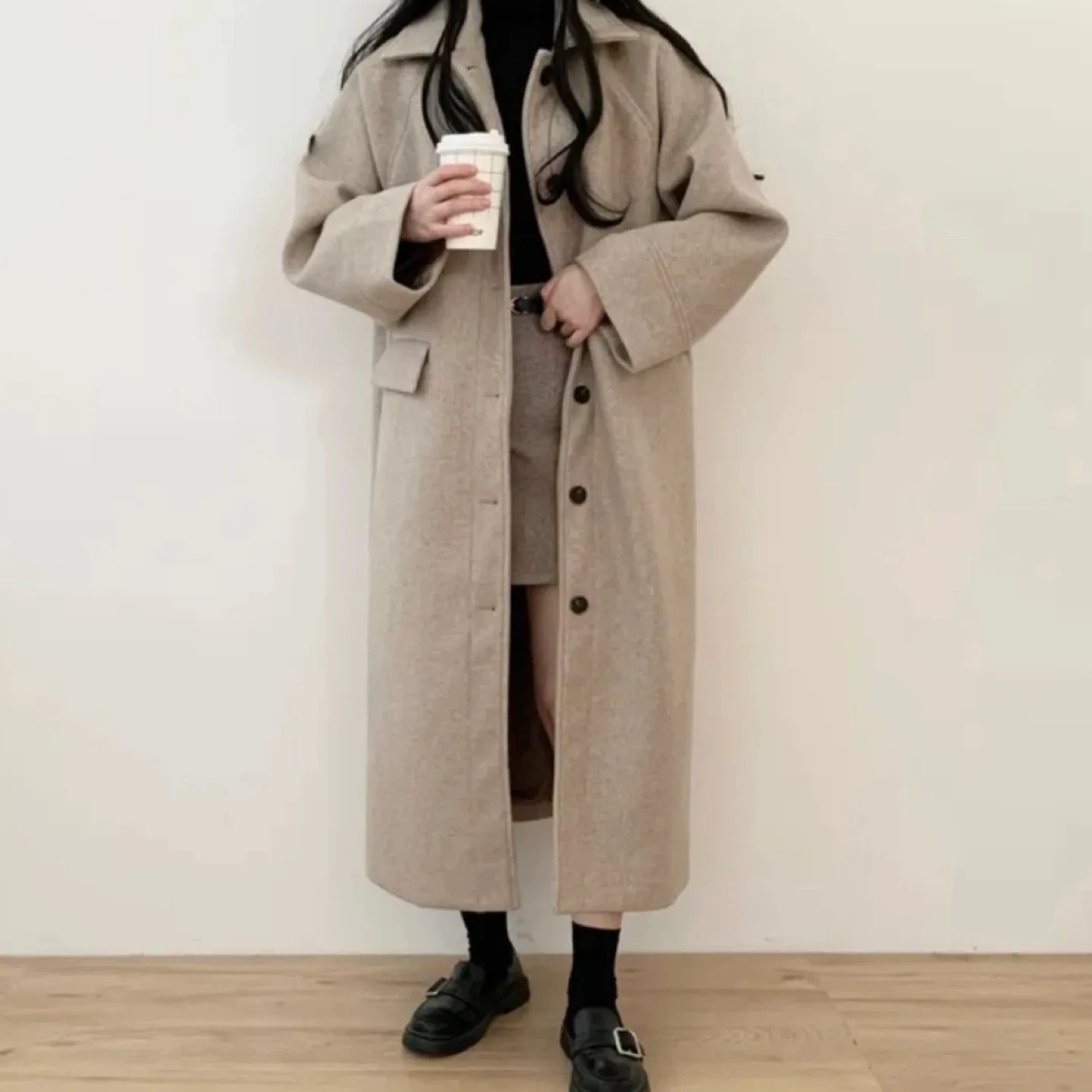 Beige Long Coat s/m