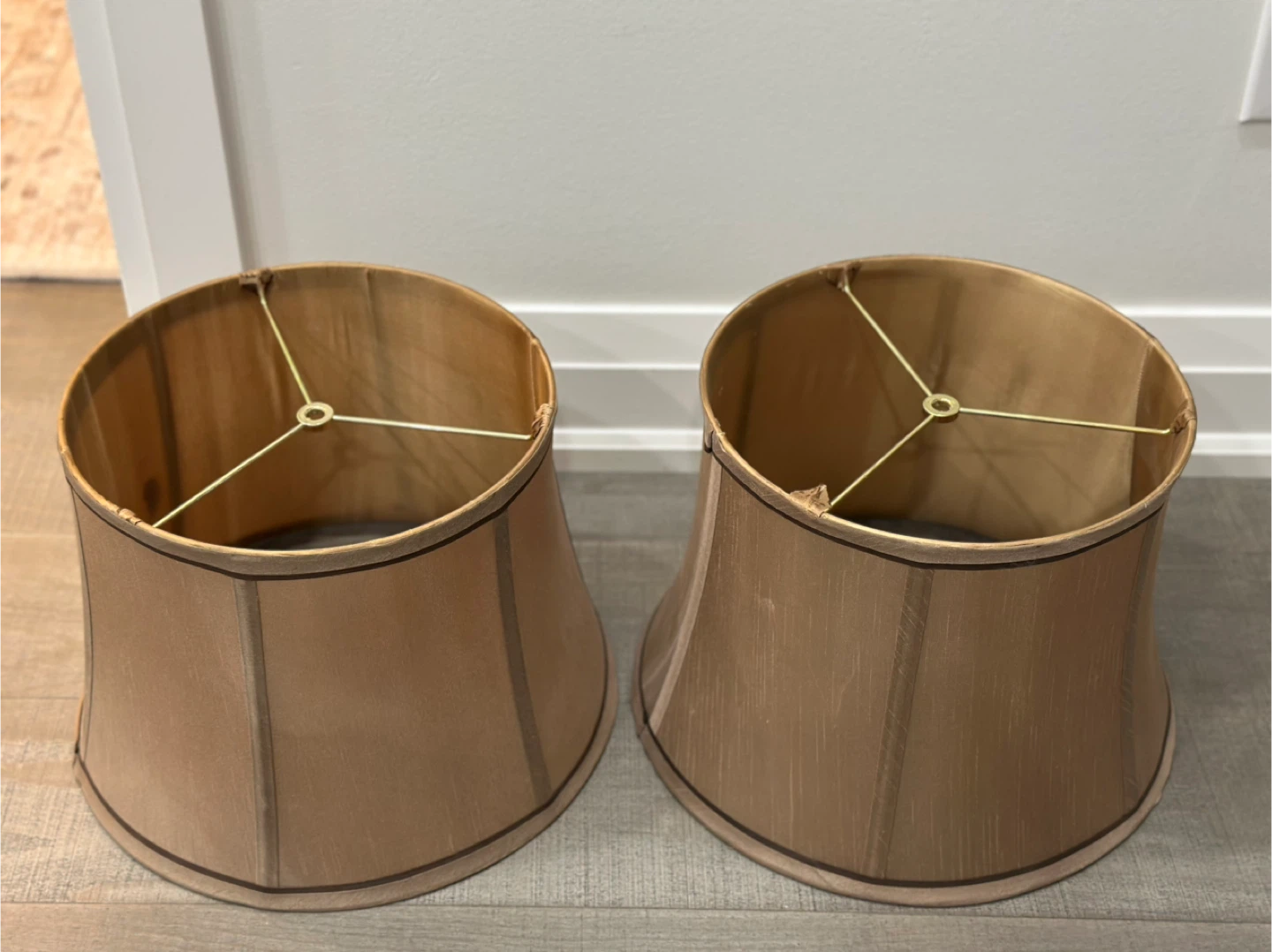 Pair of Brown Lampshades - 11 inch diameter - photo 2