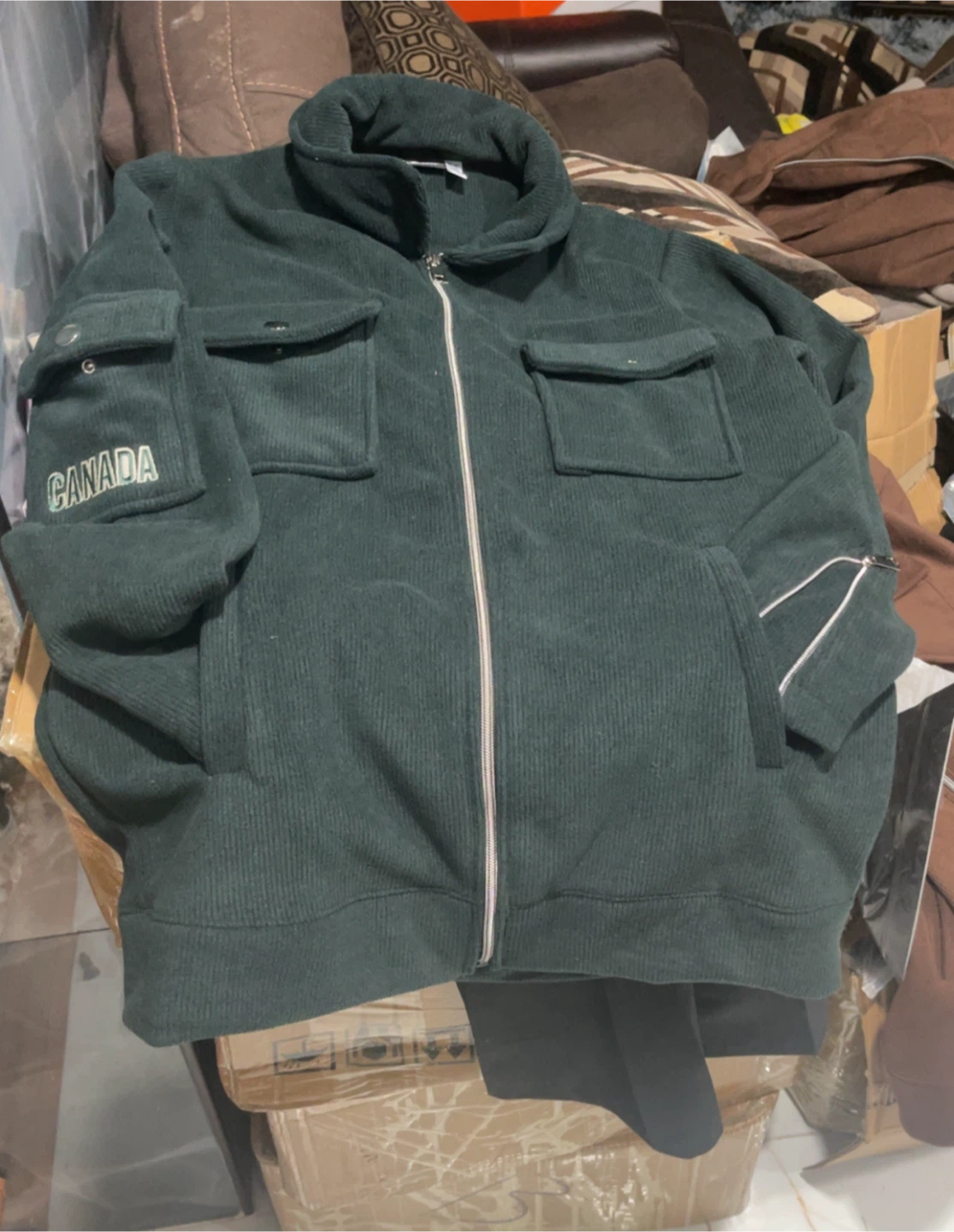 Corduroy Jacket with Canada detail - photo 2