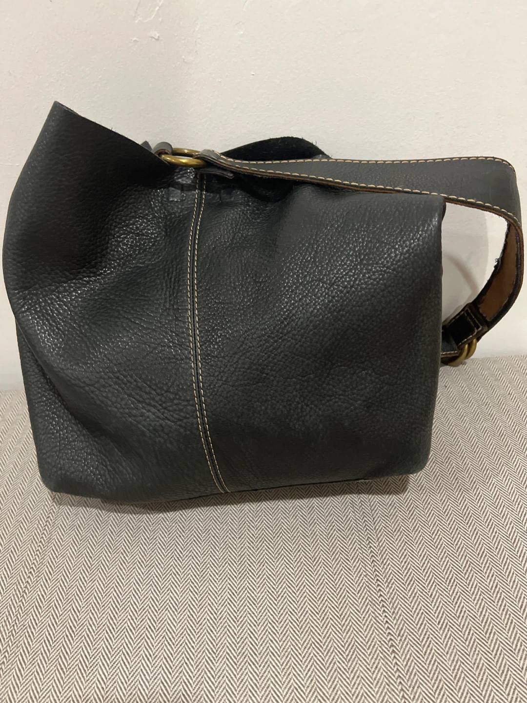 Black Leather Shoulder Bag