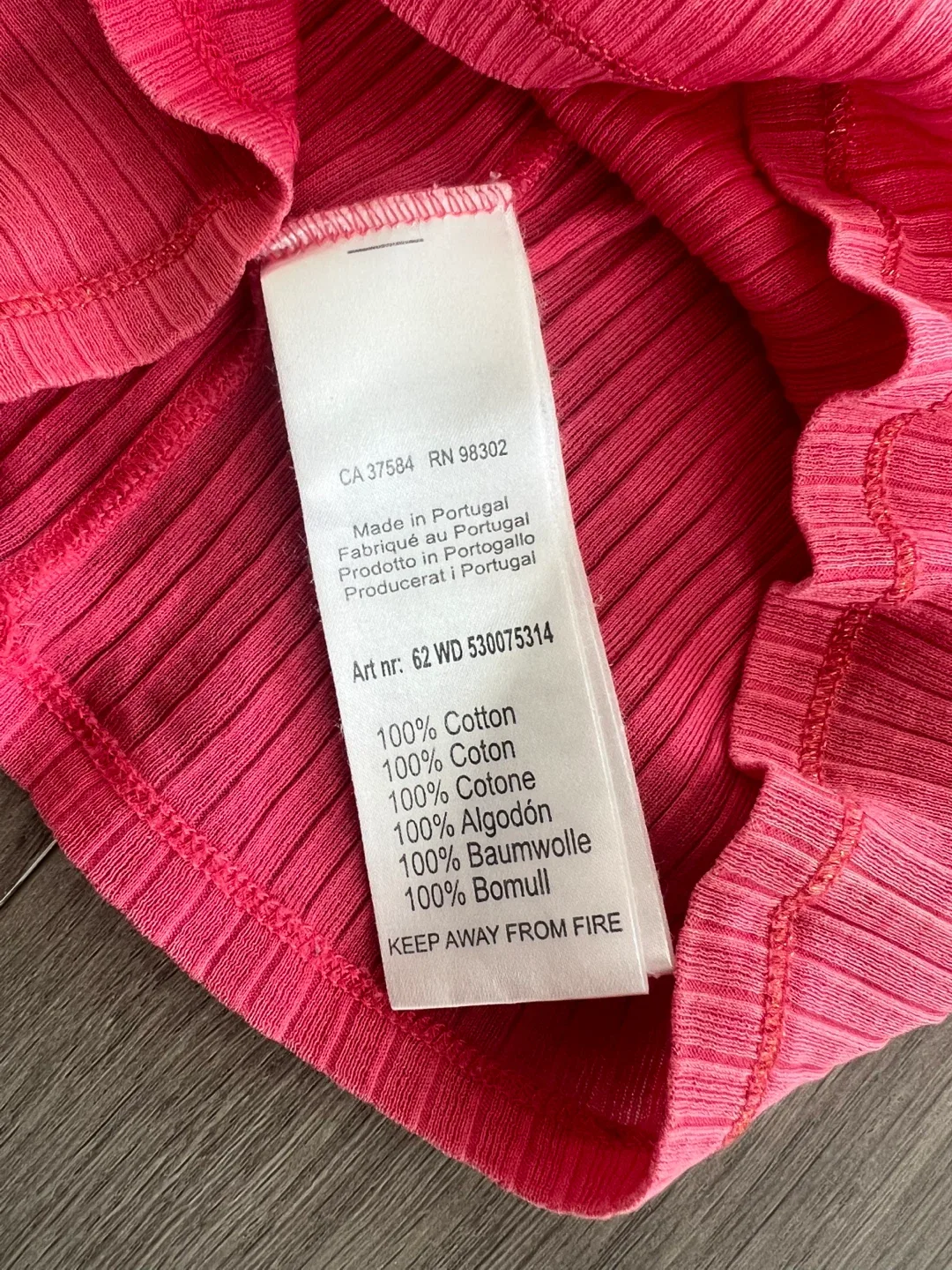 J. Lindeberg Pink Ribbed Top - Size M / S image indicator(4)