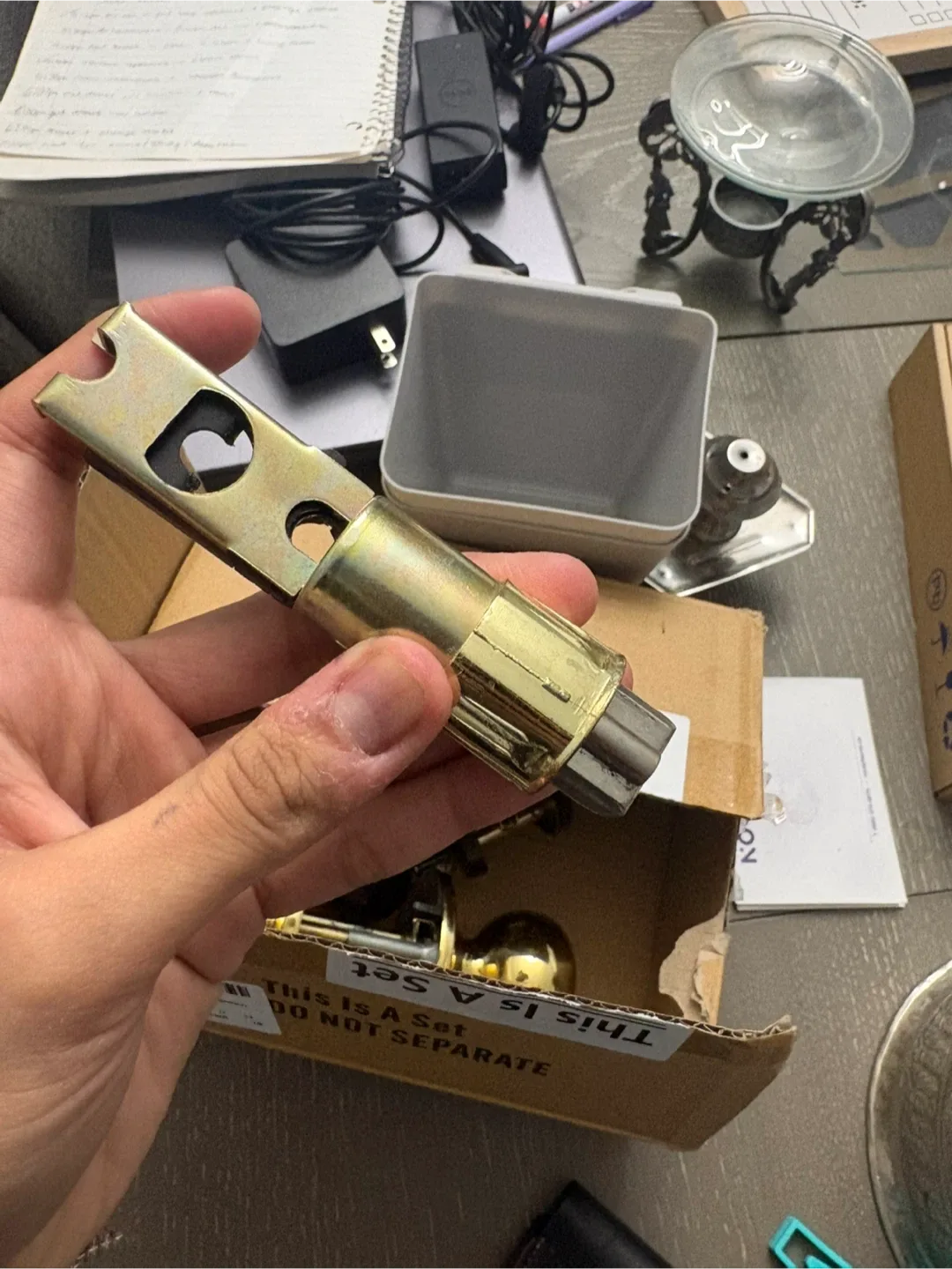 Door Knob Set - Black and Gold image indicator(7)