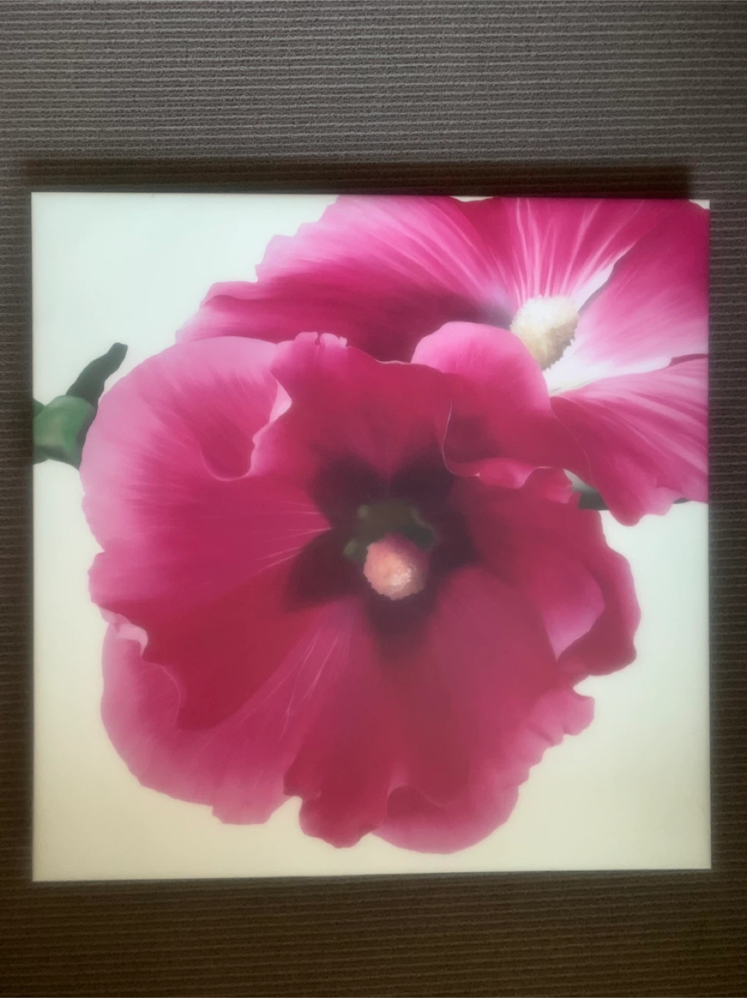 Pink Floral Canvas Art 27”x27” - photo 2