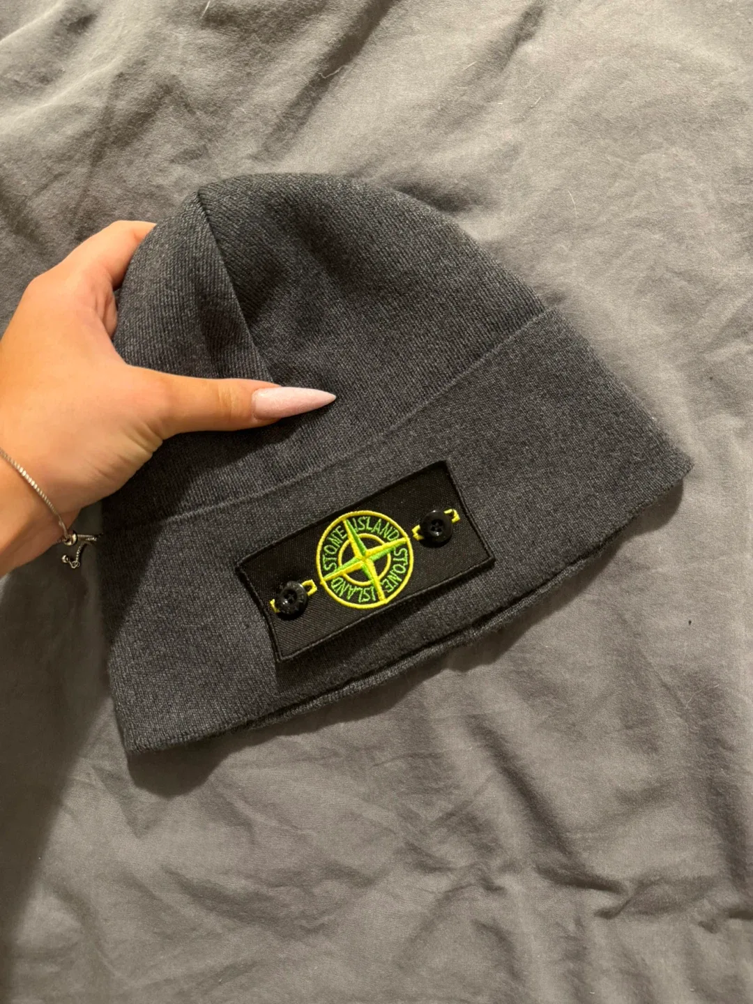 Stone Island Beanie Hat - Grey