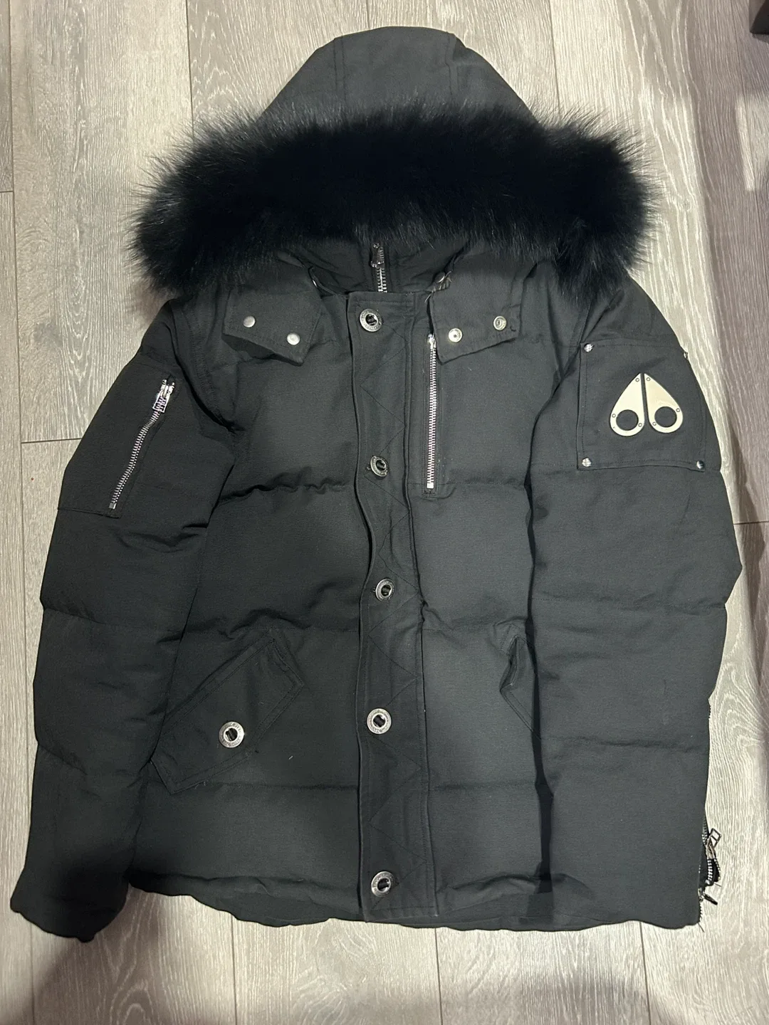 Moose Knuckles Black Down Parka thumbnail