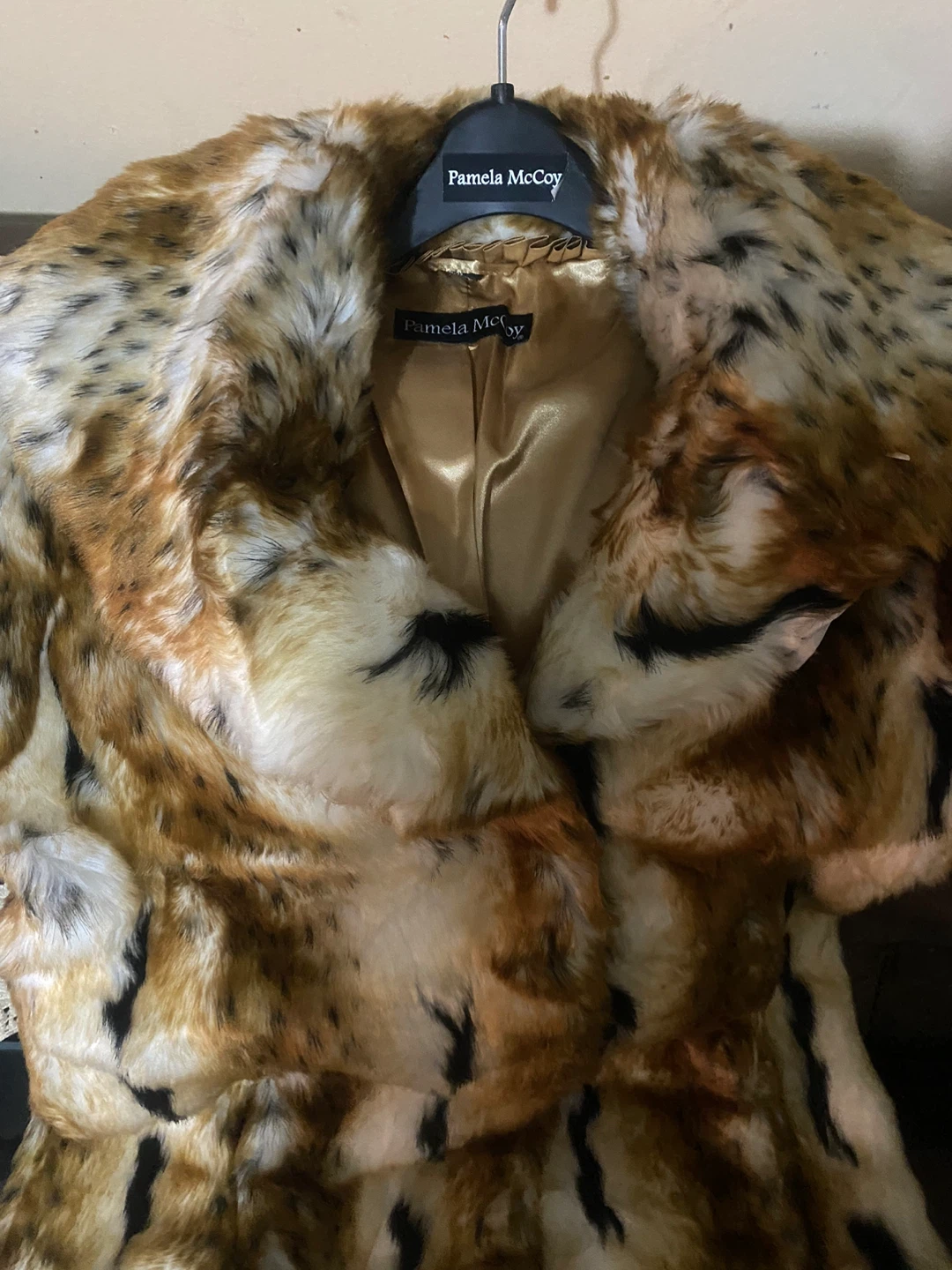 Pamela McCoy Faux Fur Leopard Print Coat - photo 3