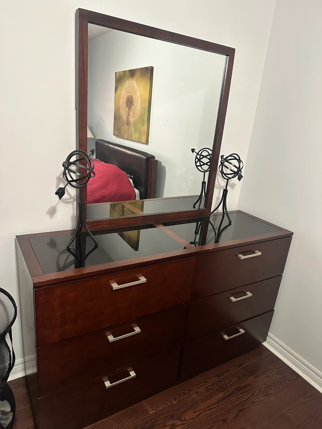Dresser with Mirror - Brown - photo 2