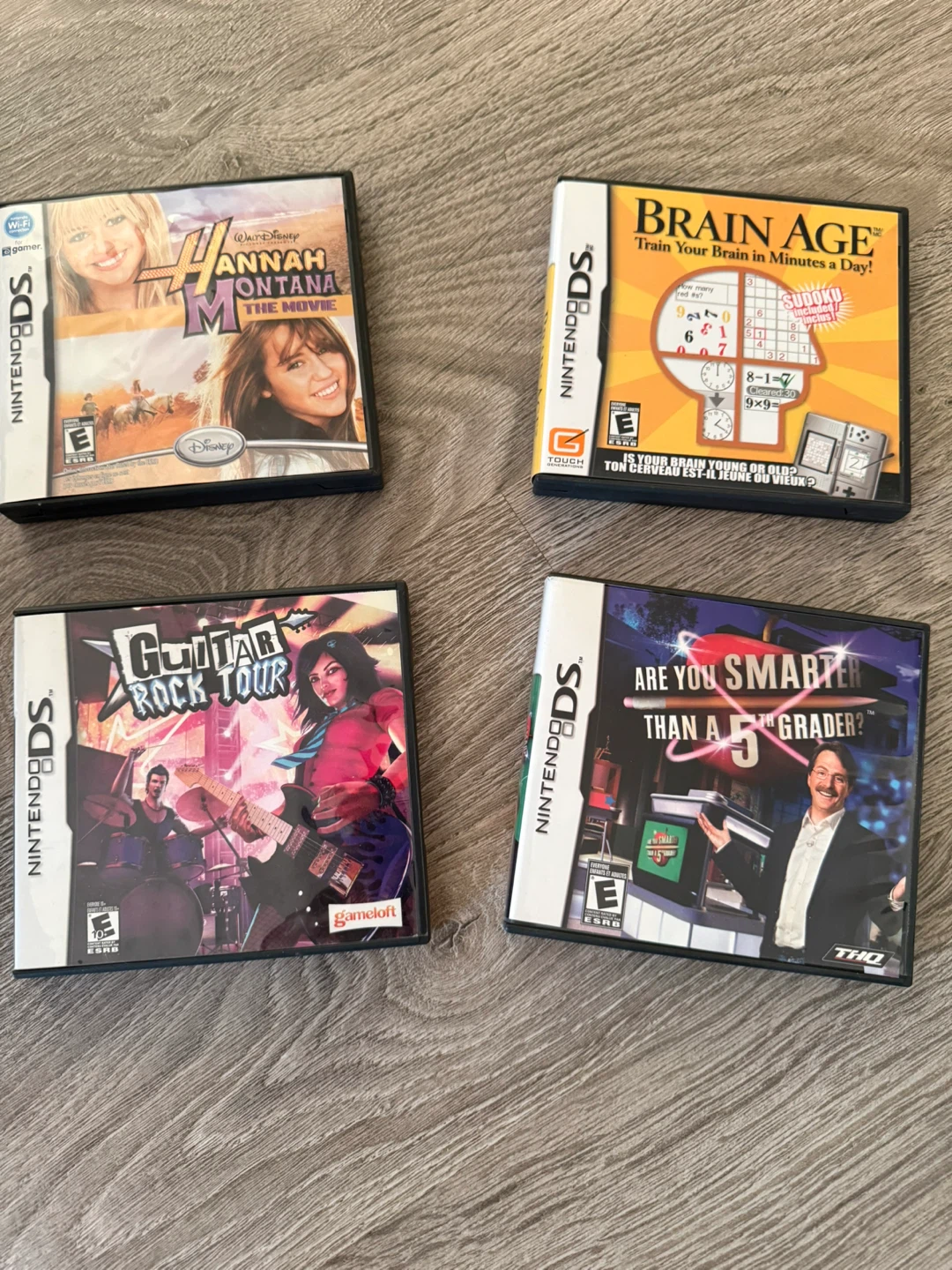 Nintendo DS Games Bundle - Hannah Montana, Brain Age, etc