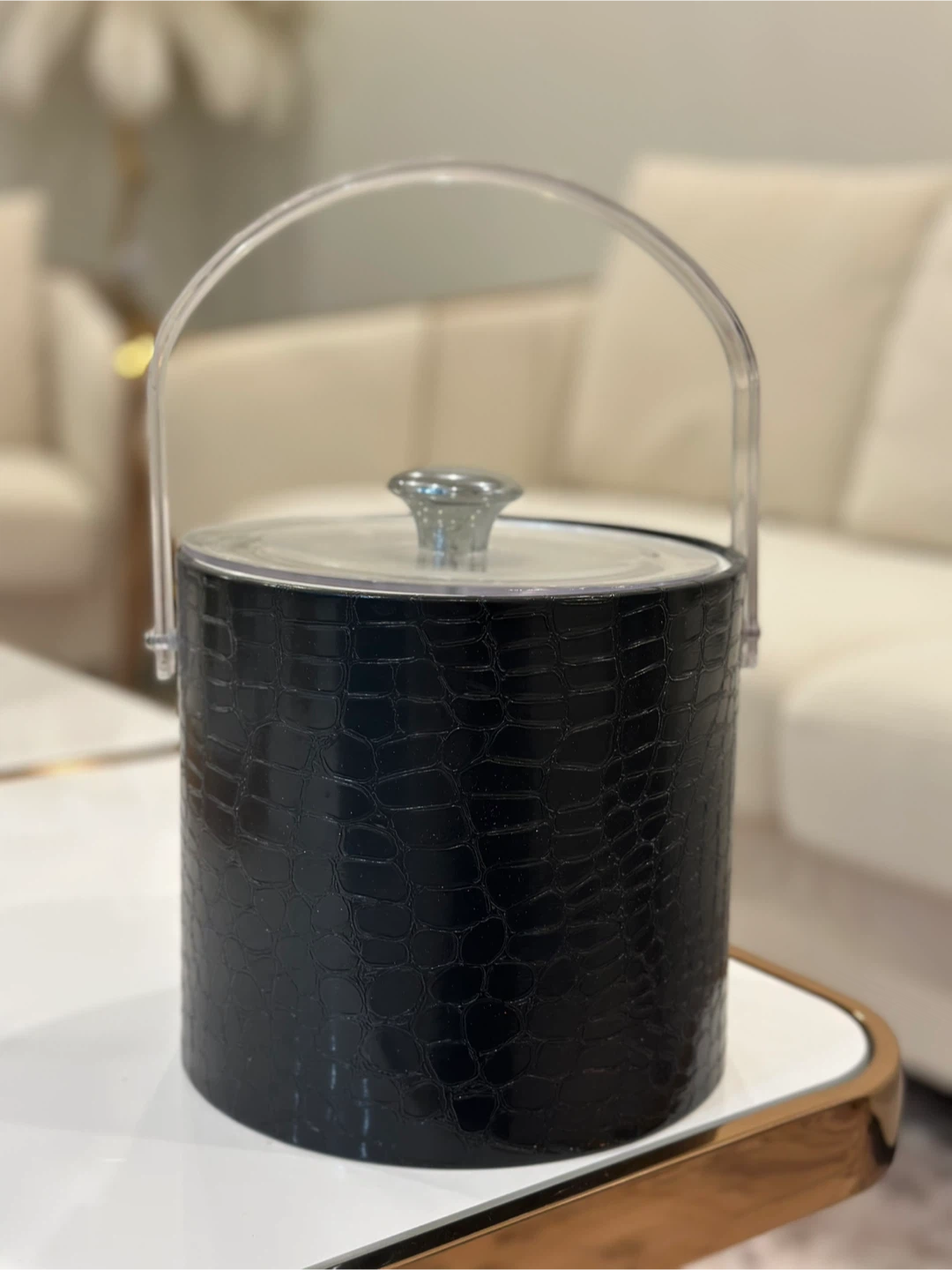 Black Ice Bucket with Lid