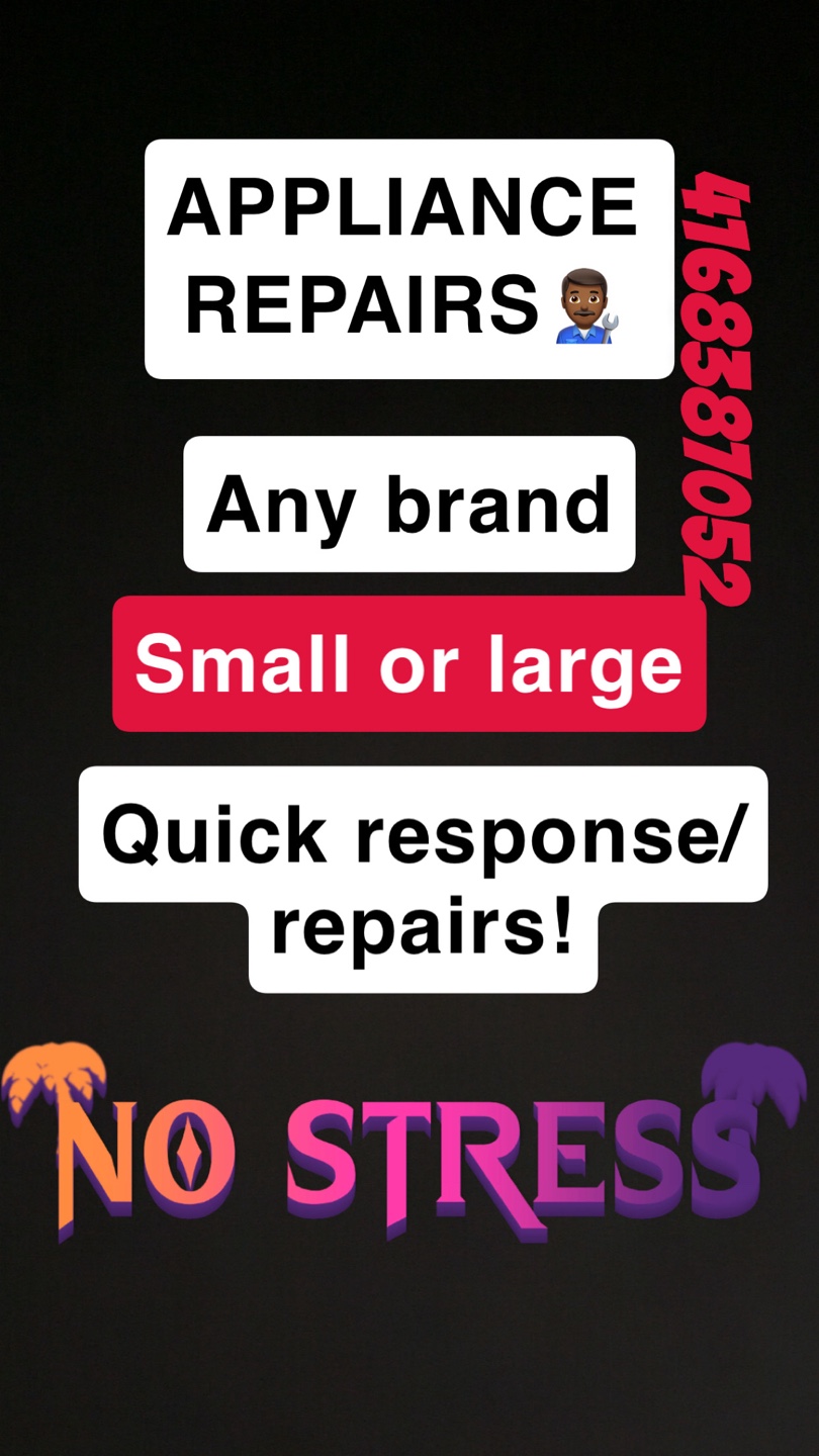 Appliance Repairs - Any Brand, Small or Large