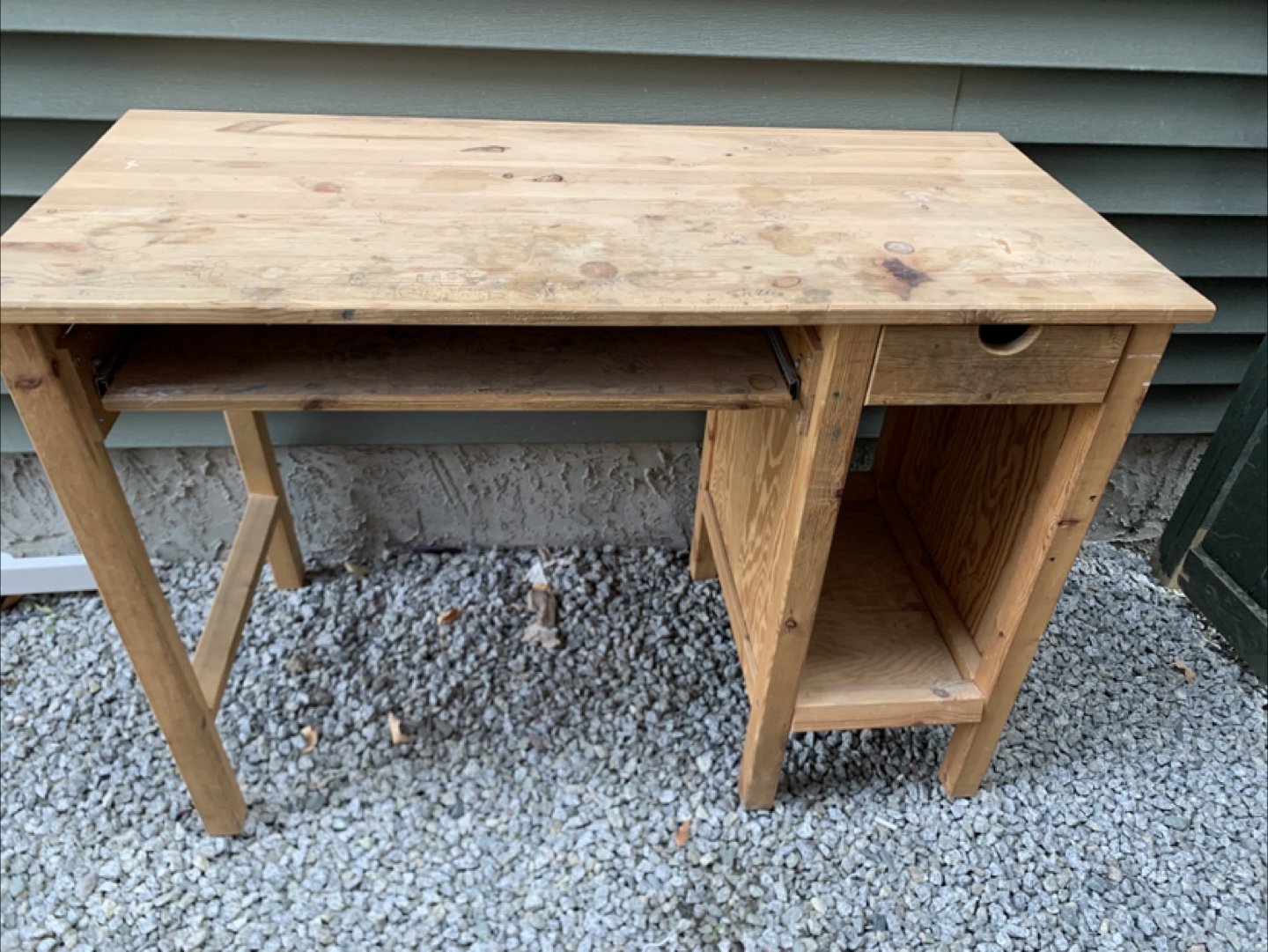 Wooden Desk with Keyboard Tray - photo 2
