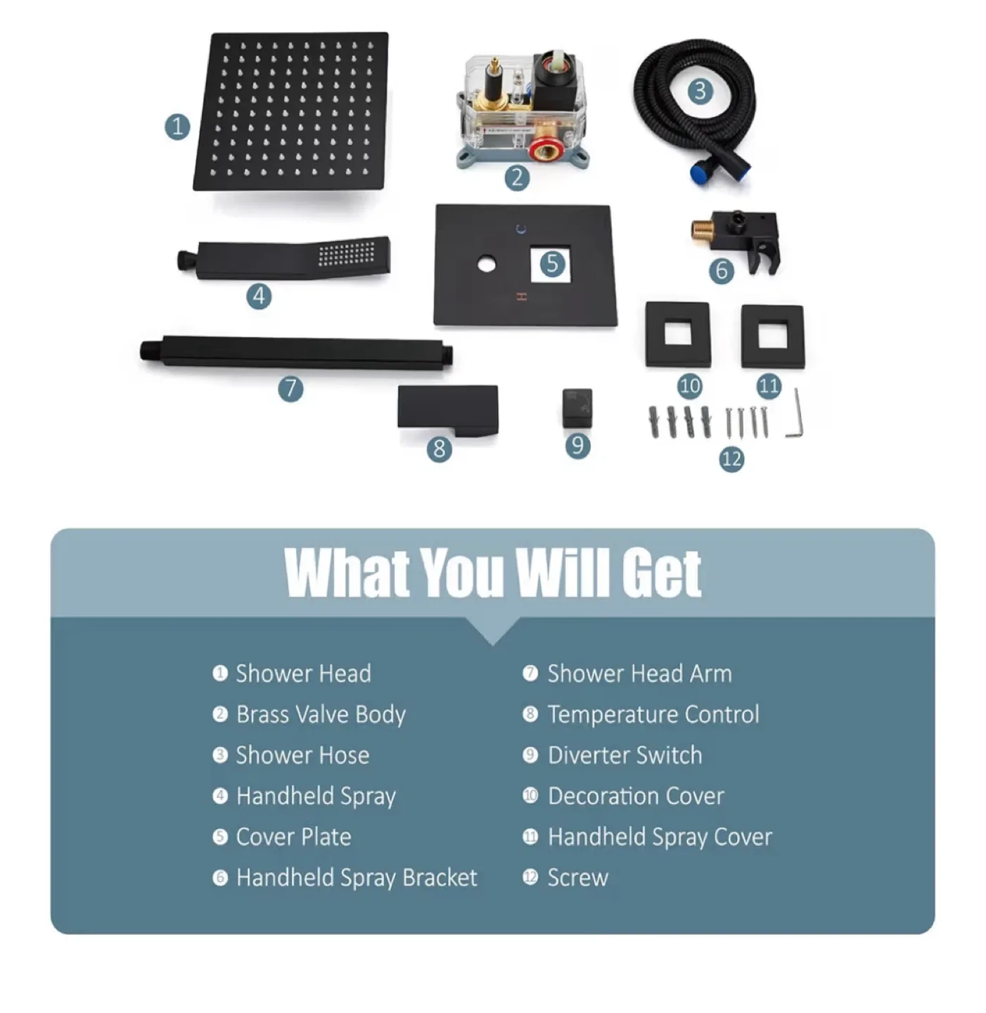 Aolemi 2 Functions Shower System image indicator(9)