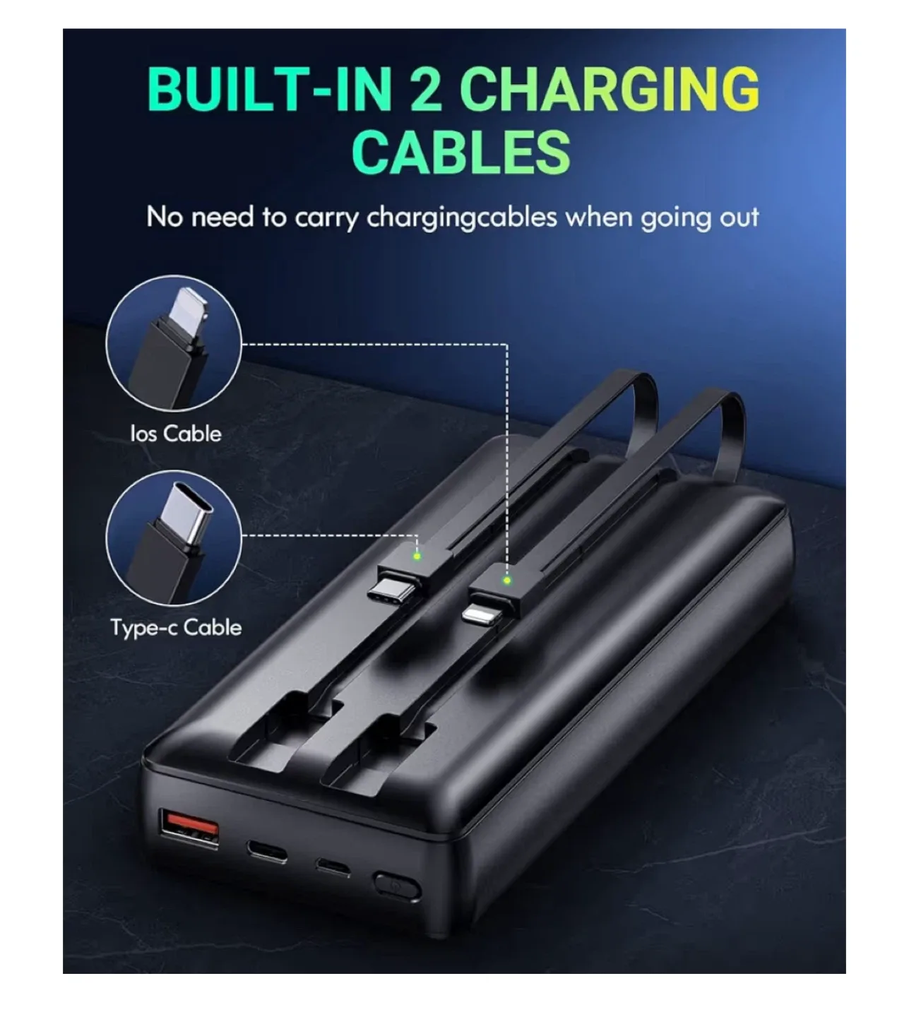 40000mAh Portable Charger Power Bank image indicator(3)