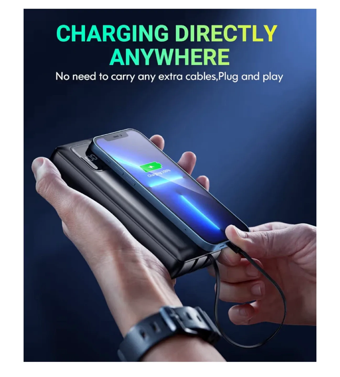 40000mAh Portable Charger Power Bank image indicator(6)