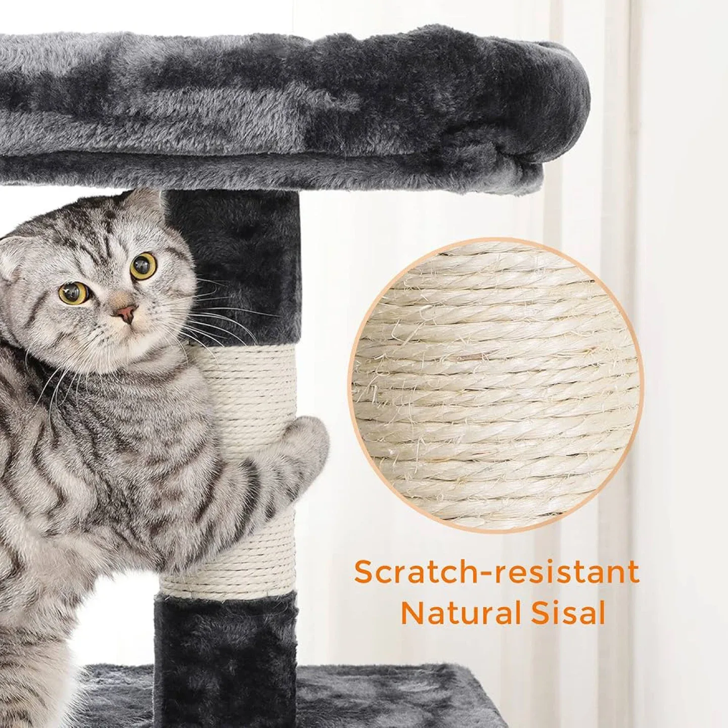 Feandrea Cat Tree Condo - Grey image indicator(7)