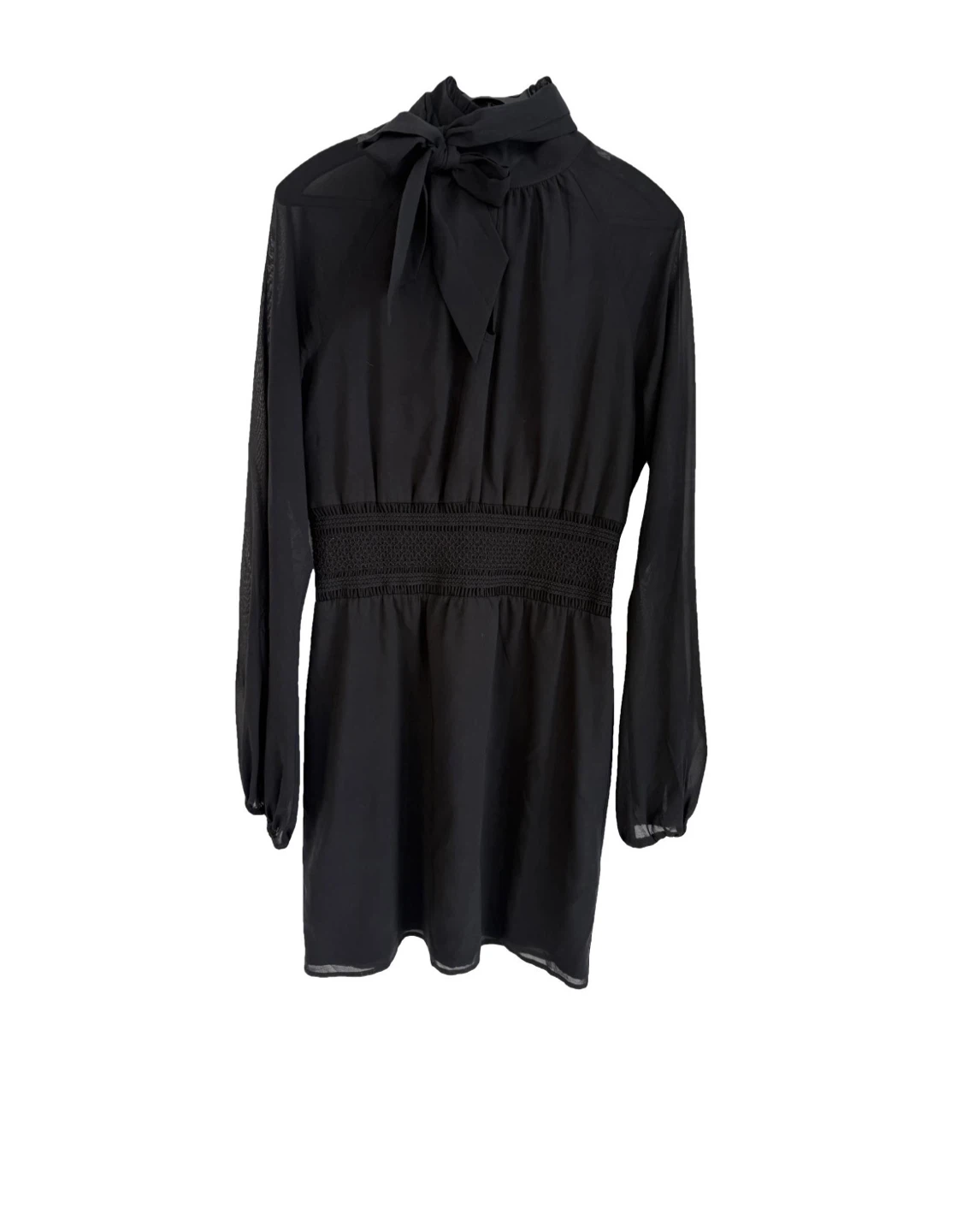 Black Dress with Bow Neck