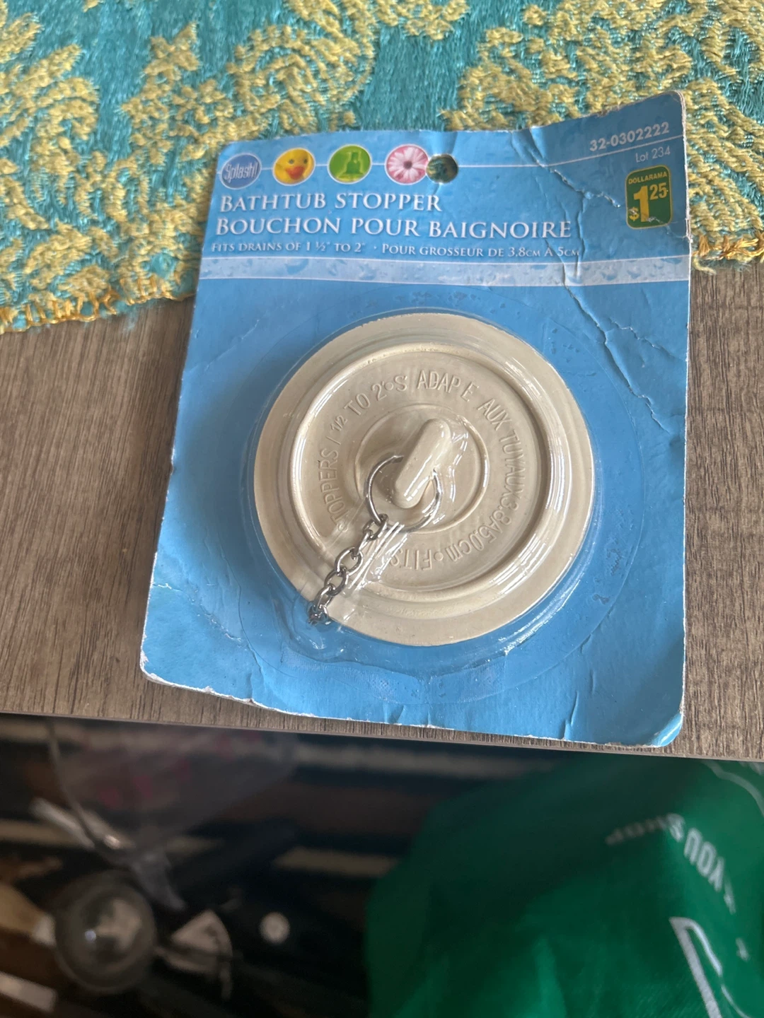 Splash Bathtub Stopper - Fits 1 1/2" to 2" Drains