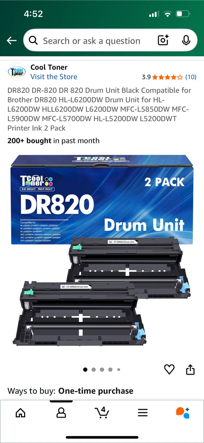 Cool Toner DR820 Drum Unit 2-Pack