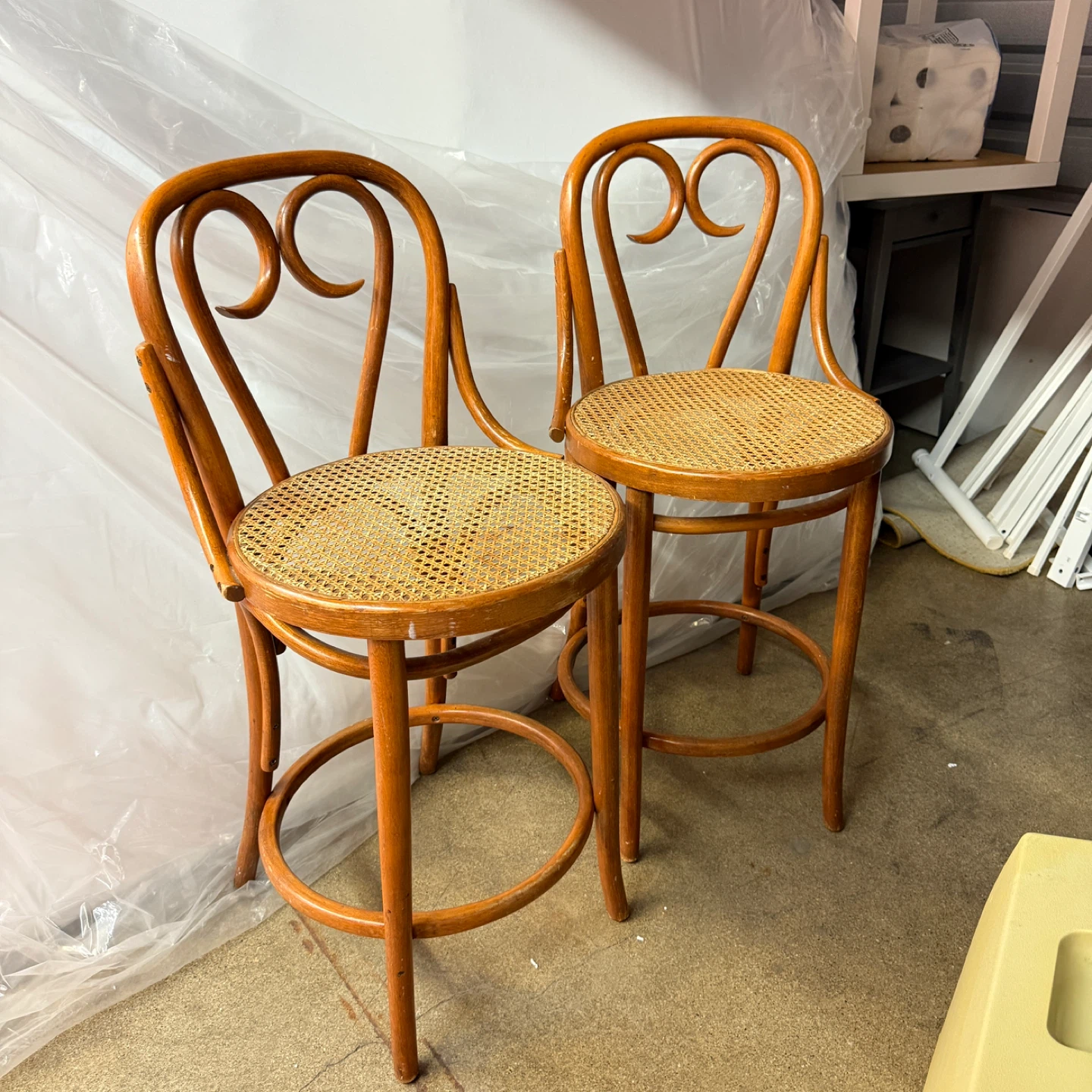Vintage Bentwood Bar Stools - Set of 2