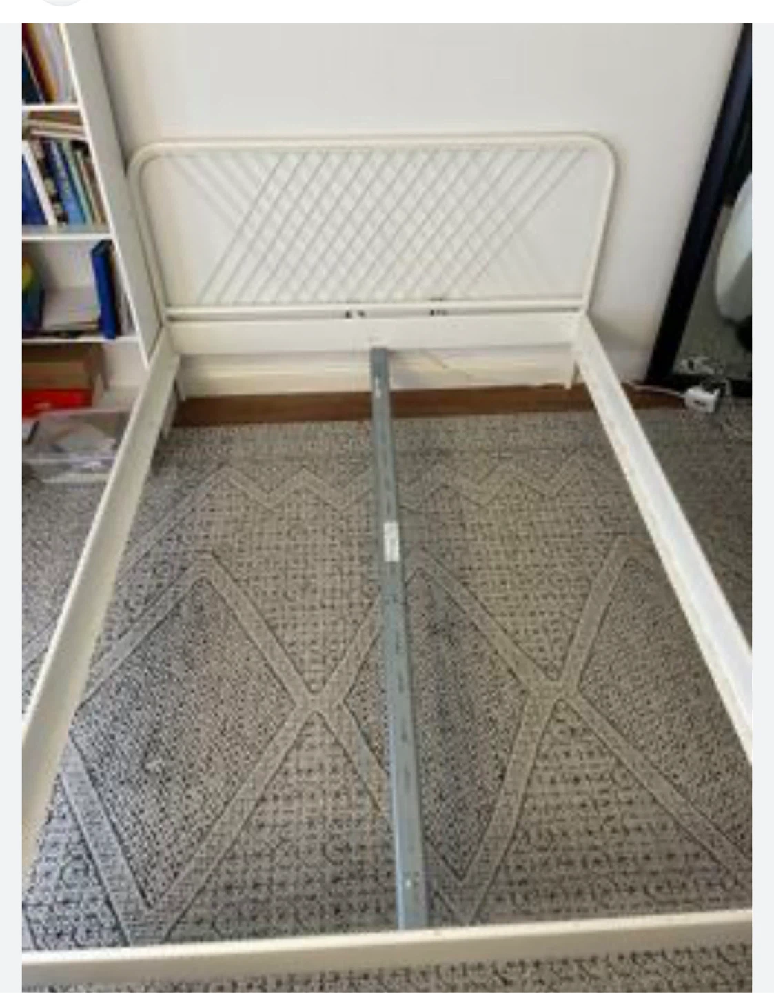IKEA White Metal Queen Bed Frame