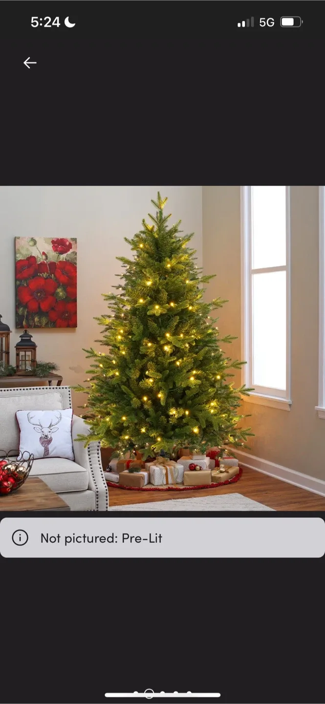 New Lighted Spruce Christmas Tree, Artificial Christmas Tree 4’ image indicator(2)