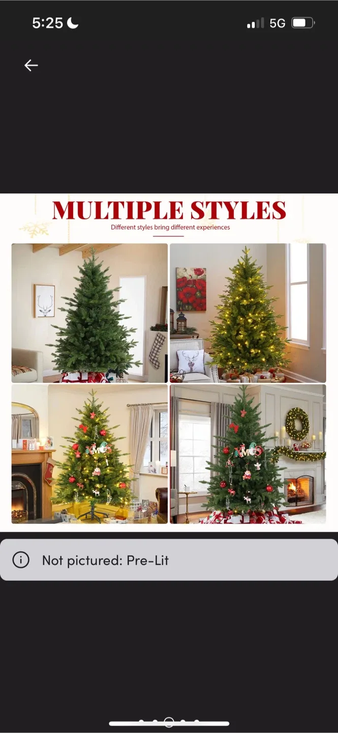 New Lighted Spruce Christmas Tree, Artificial Christmas Tree 4’ image indicator(7)