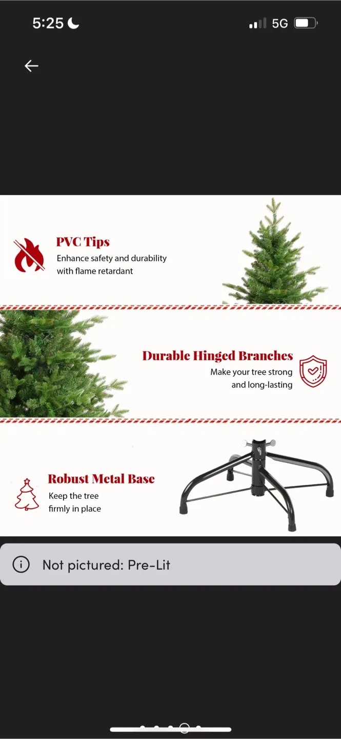 New Lighted Spruce Christmas Tree, Artificial Christmas Tree 4’ image indicator(10)